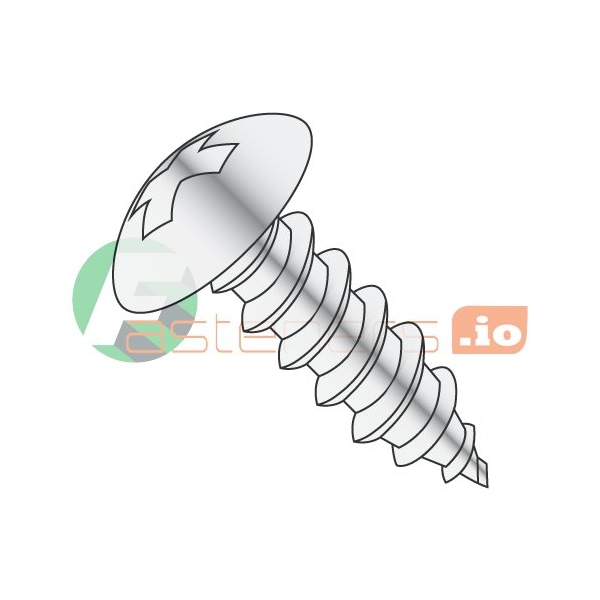 Newport Fasteners Sheet Metal Screw, #8 x 1/2 in, Chrome Plated Steel Truss Head Phillips Drive, 7000 PK 929659 - main